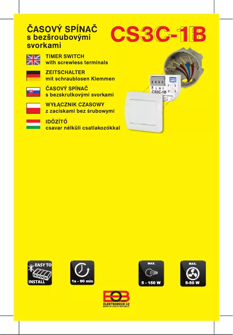 Page 1 de la notice Manuel utilisateur Elektrobock CS3C-1B