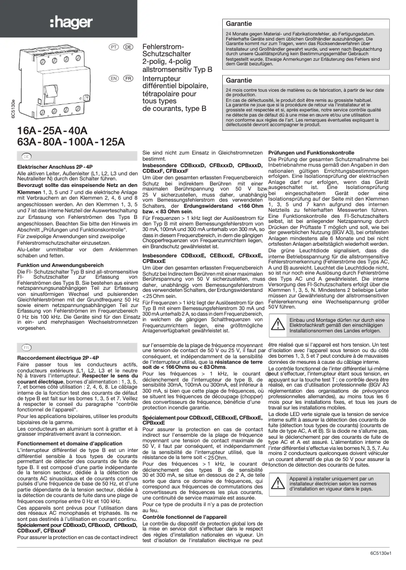 Image de la première page du manuel de l'appareil CFB463D