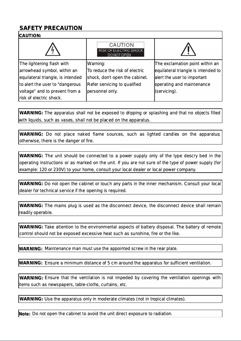 Page 1 de la notice Manuel utilisateur MVision HD-260