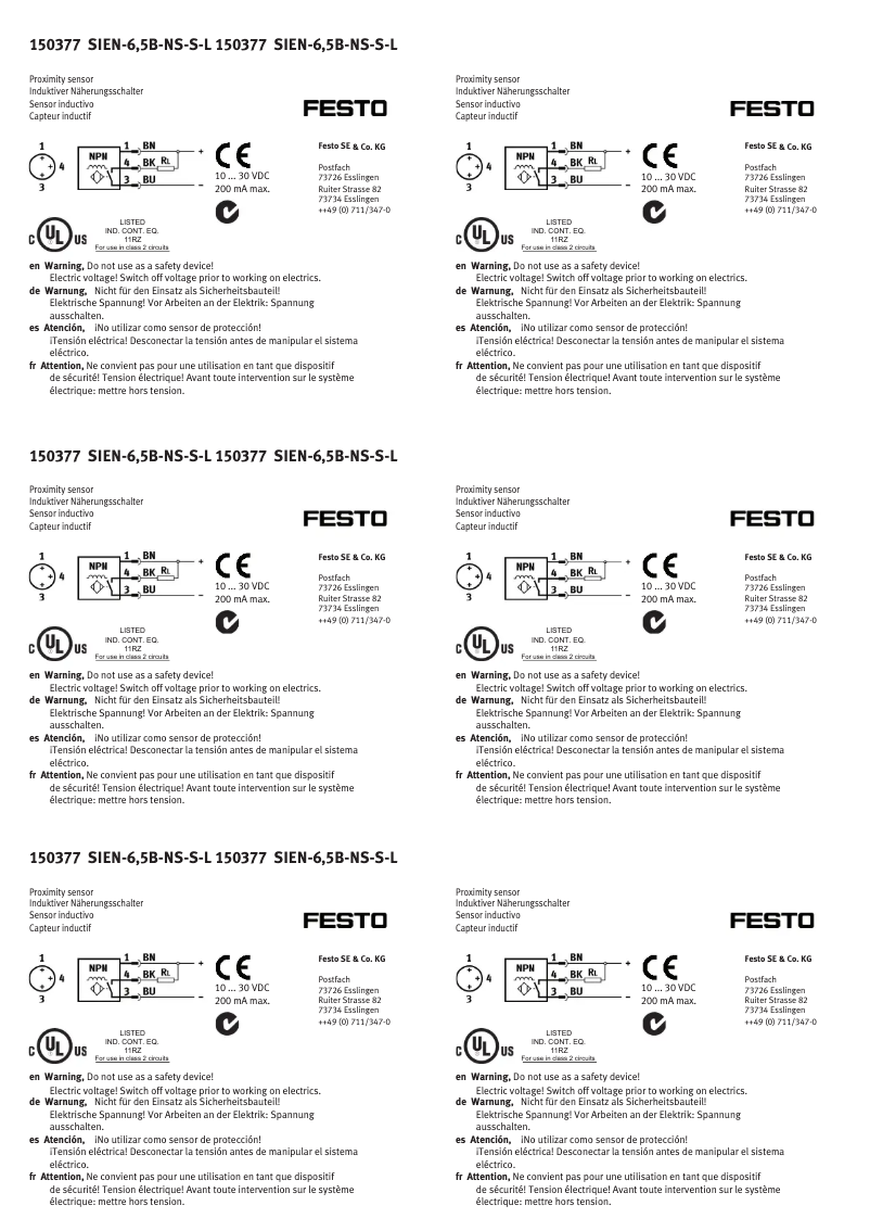 Image de la première page du manuel de l'appareil SIEN-6,5B-NS-S-L