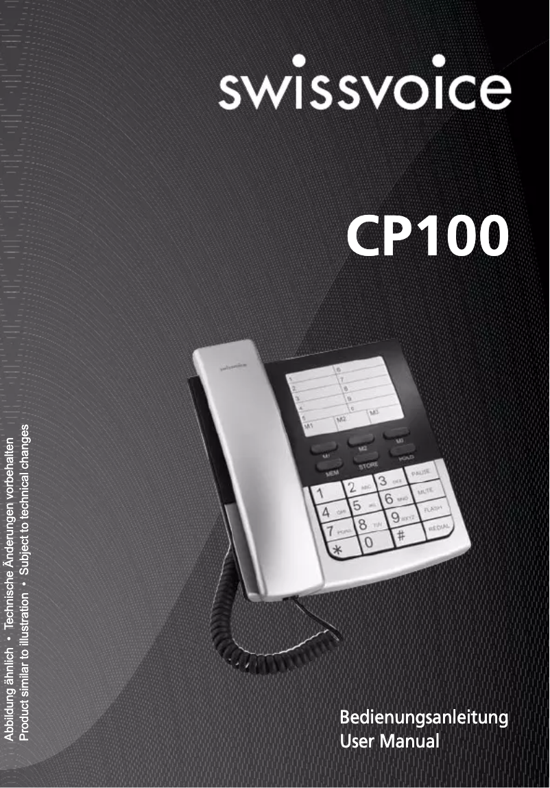 Página 1 del manual Manual de usuario Swissvoice CP100