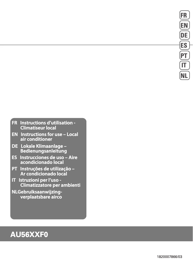 Image de la première page du manuel de l'appareil Turbo Eco Sense+ AU5620