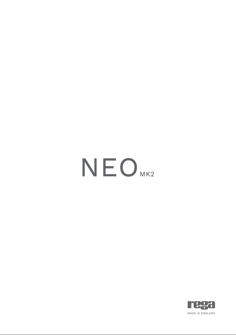 Page n°1 - Manuel utilisateur Rega Neo MK2