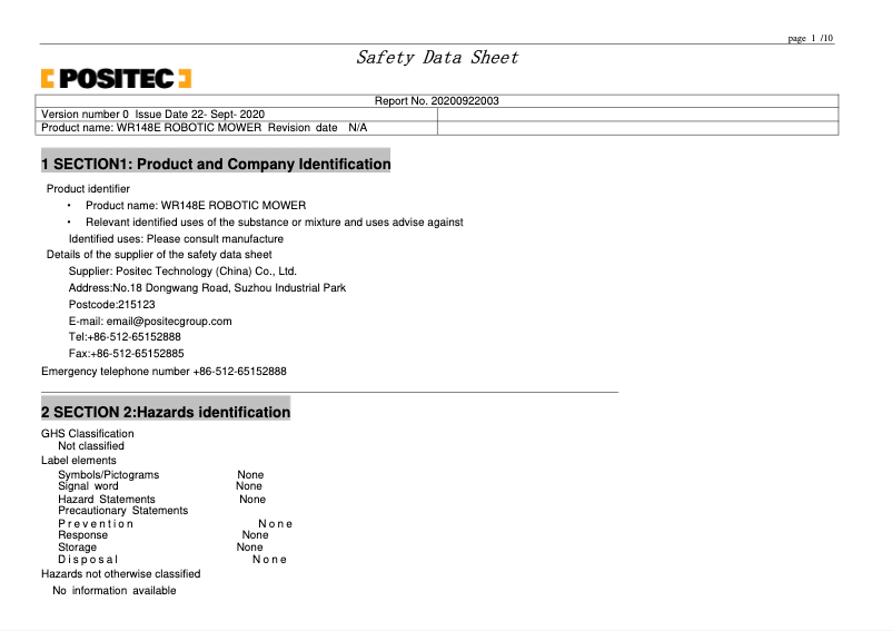 Page n°1 - Instructions de sécurité Worx Landroid