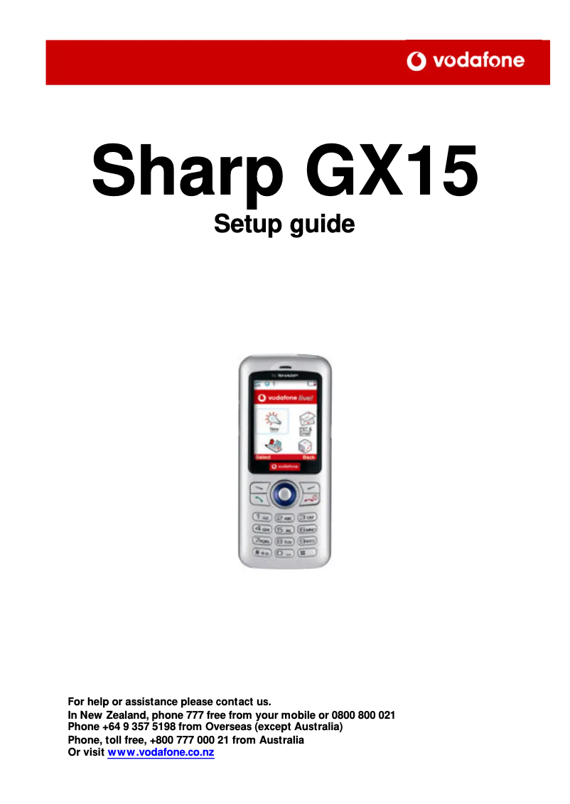 Page 1 de la notice Guide d'installation Sharp GX15