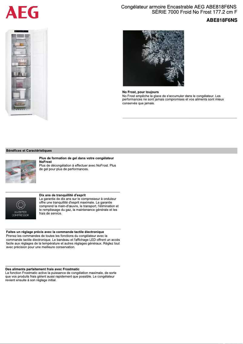 Página 1 del manual Ficha técnica AEG ABE818F6NS