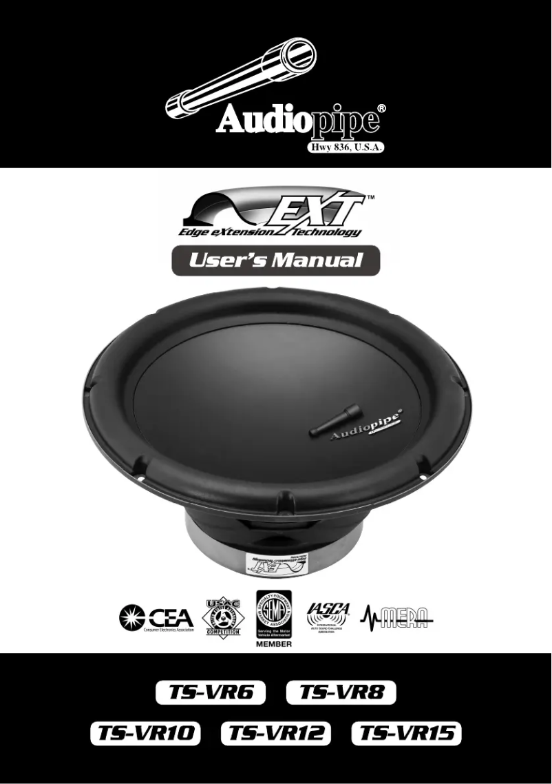 Image de la première page du manuel de l'appareil TS-VR12