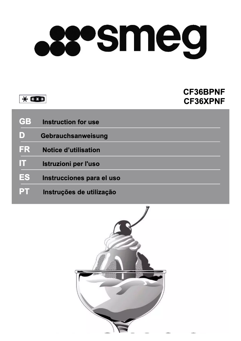 Page 1 de la notice Manuel utilisateur Smeg CF36XPNF
