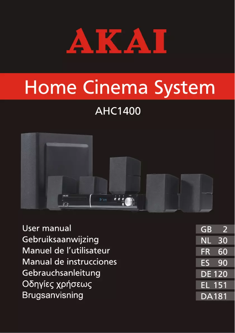 Image de la première page du manuel de l'appareil AHC1400