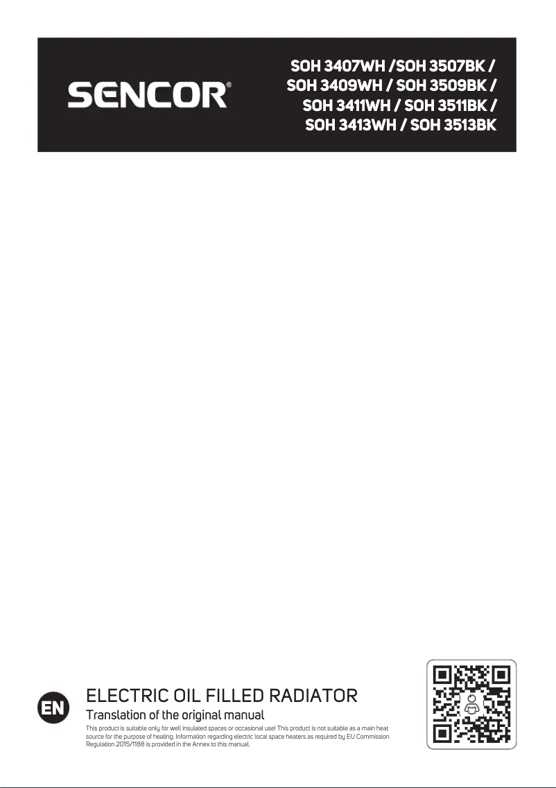 Page n°1 - Manuel utilisateur Sencor SOH 3407