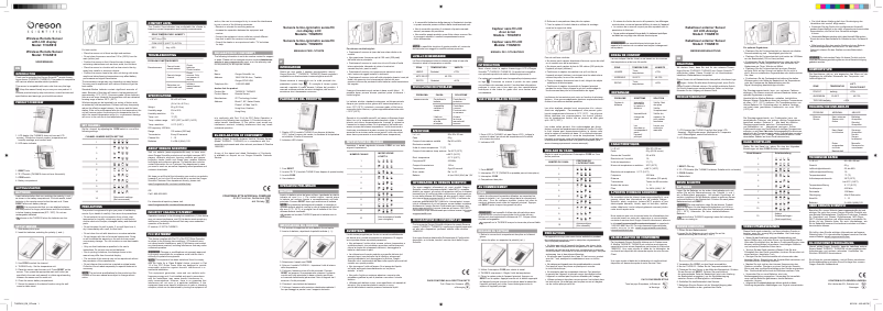 Image de la première page du manuel de l'appareil THGR 810