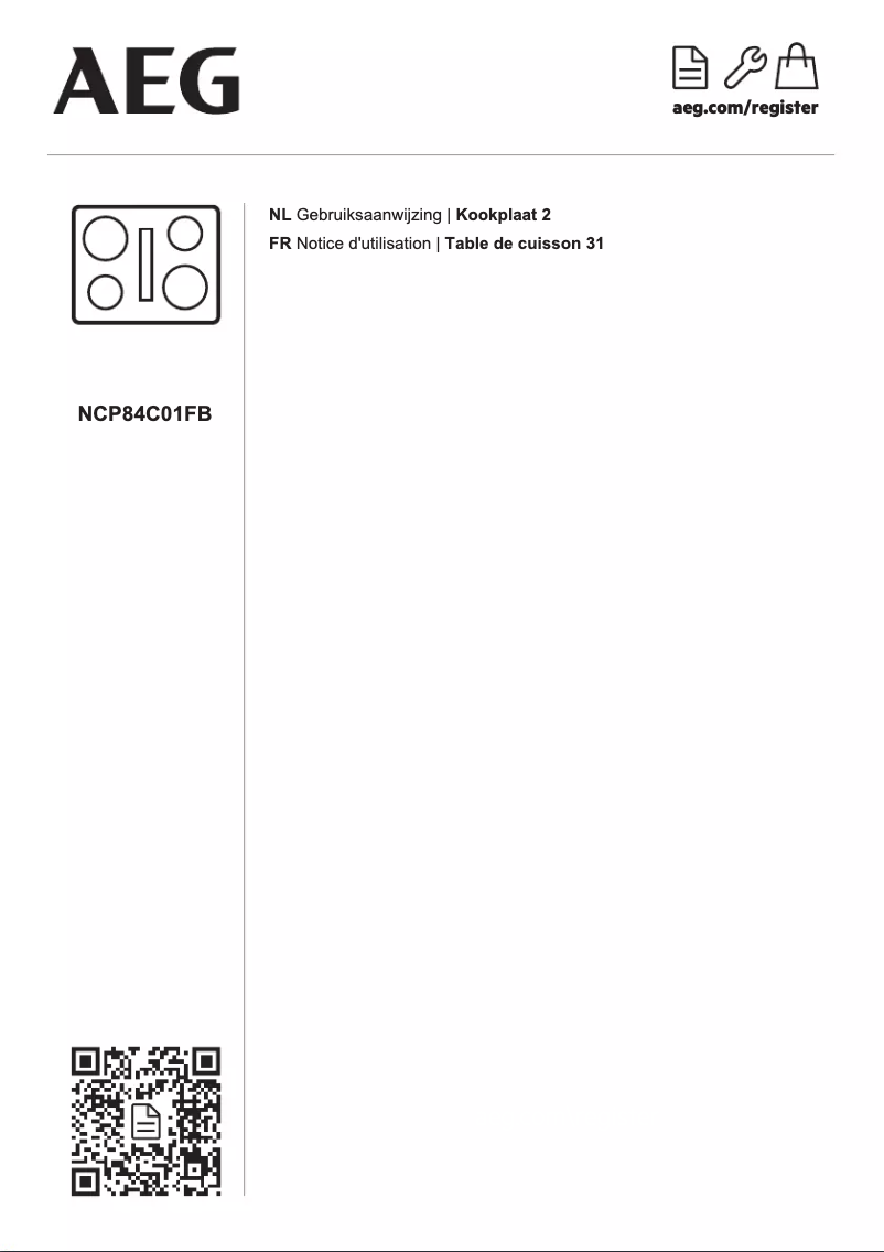 Page n°1 - Manuel utilisateur AEG NCP84C01FB