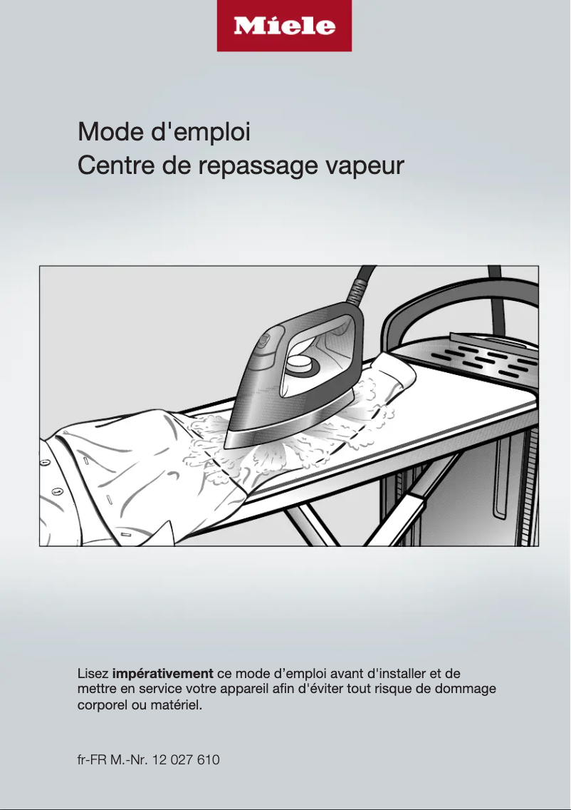 Page n°1 - Manuel utilisateur Miele FashionMaster B 4847