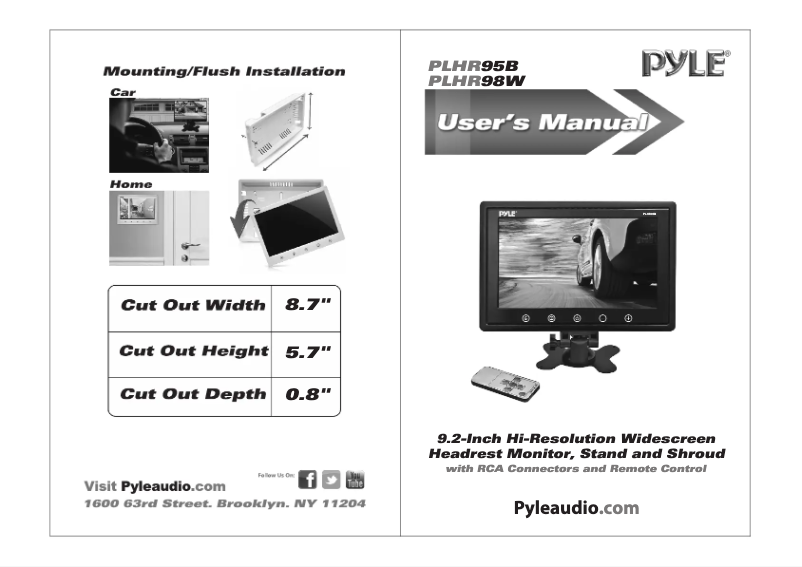 Page n°1 - Manuel utilisateur Pyle PLHR98W
