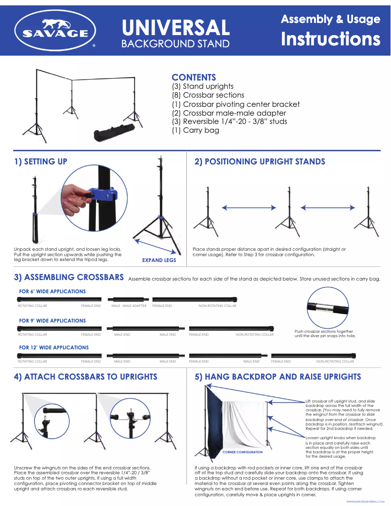 Page n°1 - Manuel utilisateur Savage R13