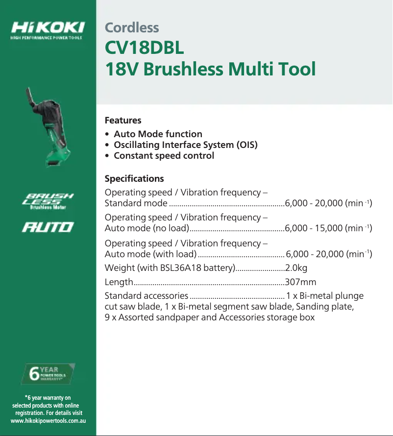 Image de la première page du manuel de l'appareil CV18DBL2