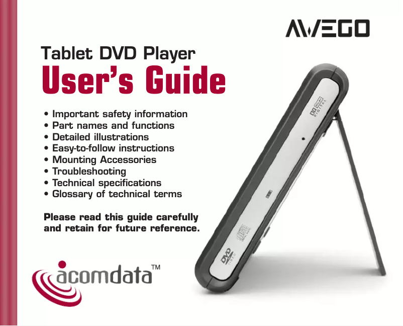 Image de la première page du manuel de l'appareil AWEGO PDVD7