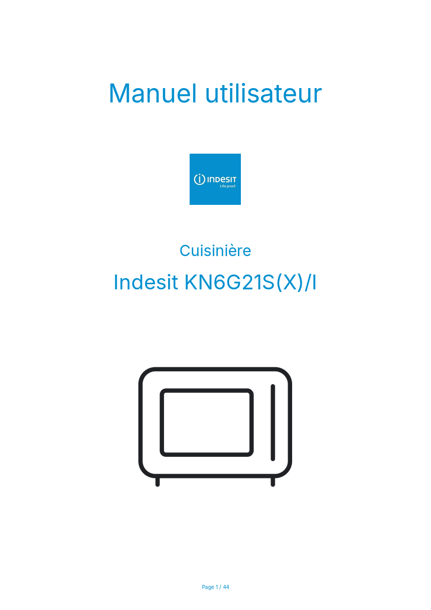 Image de la première page du manuel de l'appareil KN6G21S(X)/I