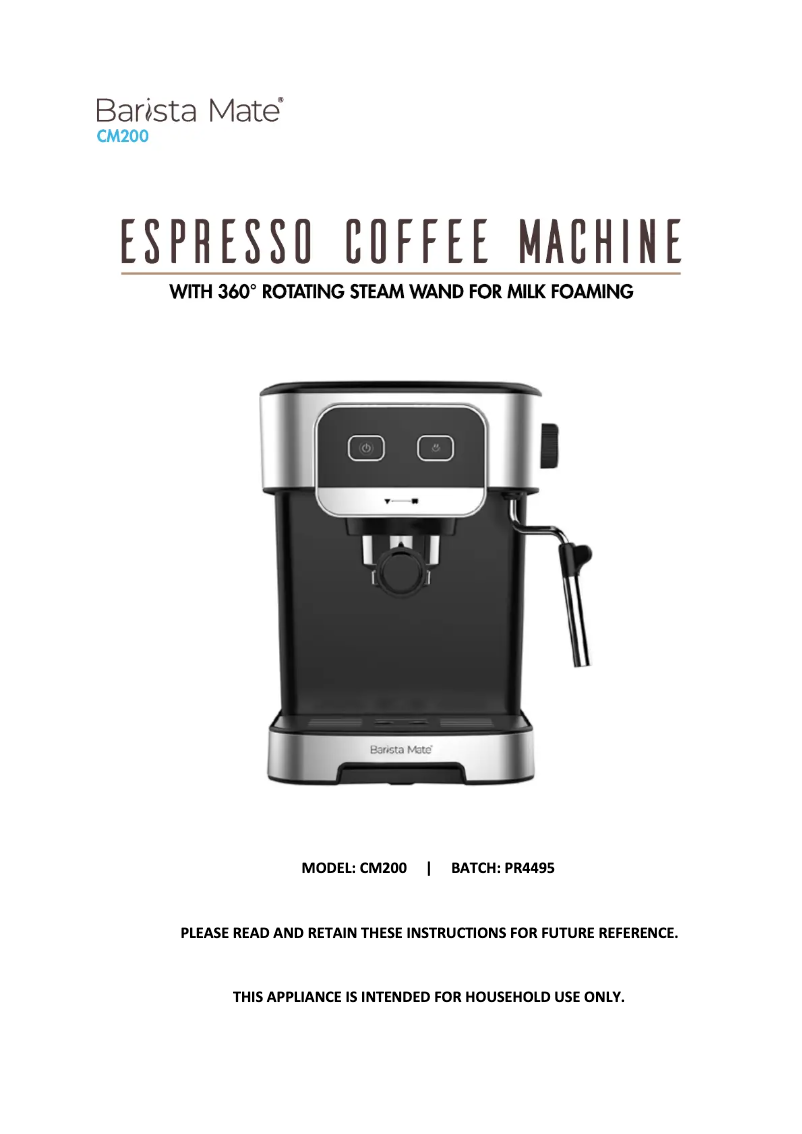 Page n°1 - Manuel utilisateur Healthy Choice CM200