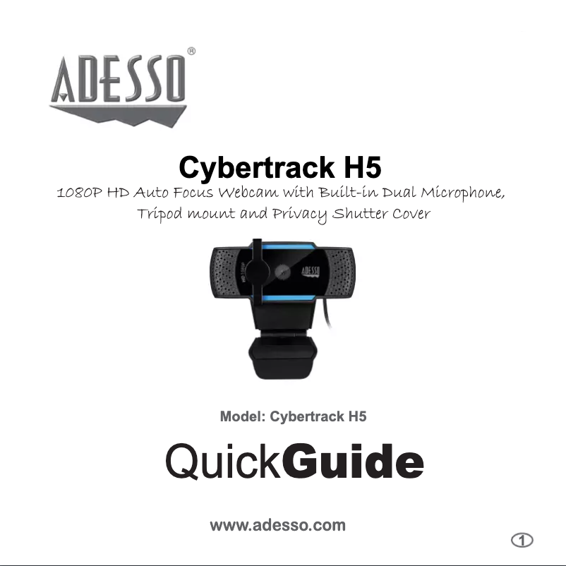 Page 1 of the manual User Manual Adesso CyberTrack H6
