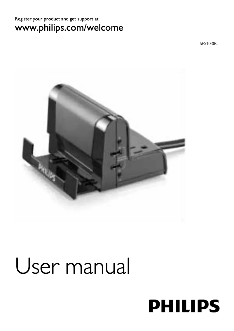 Page 1 de la notice Manuel utilisateur Philips SPS1038C