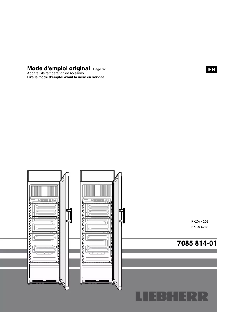 Page 1 de la notice Manuel utilisateur Liebherr FKDV 4213