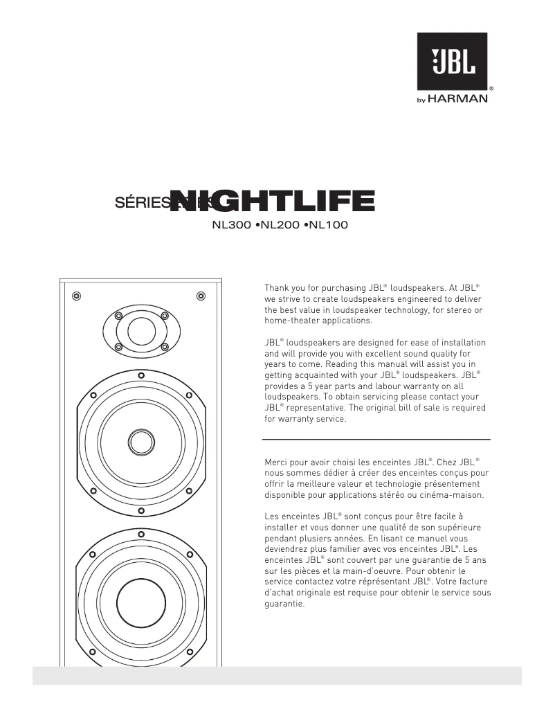 Image de la première page du manuel de l'appareil Nightlife NL100
