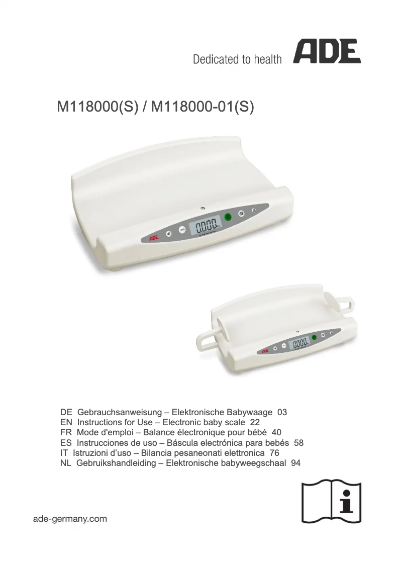 Image de la première page du manuel de l'appareil M118000-01