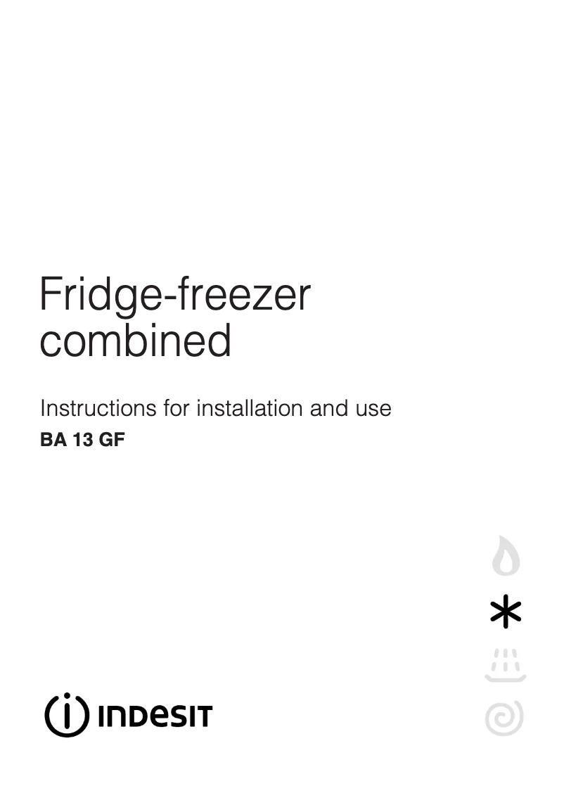 Page 1 de la notice Manuel utilisateur Indesit BA 13 GF (UK)