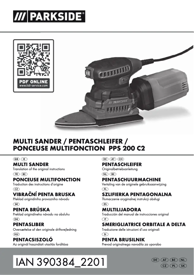 Image de la première page du manuel de l'appareil PPS 200 C2