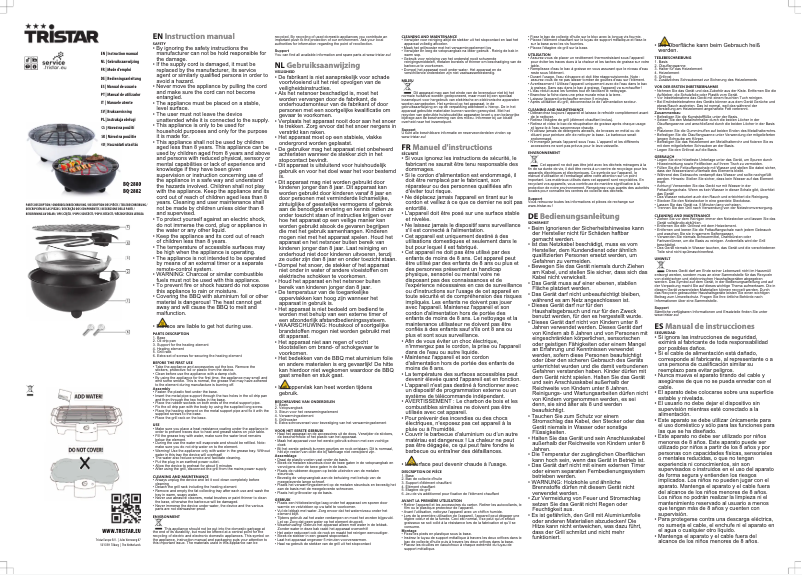 Image de la première page du manuel de l'appareil BQ-2880