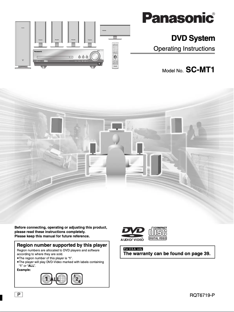 Image de la première page du manuel de l'appareil SC-MT1P