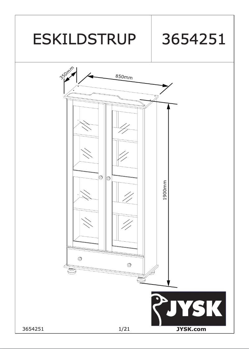 Page 1 de la notice Manuel utilisateur JYSK Eskildstrup