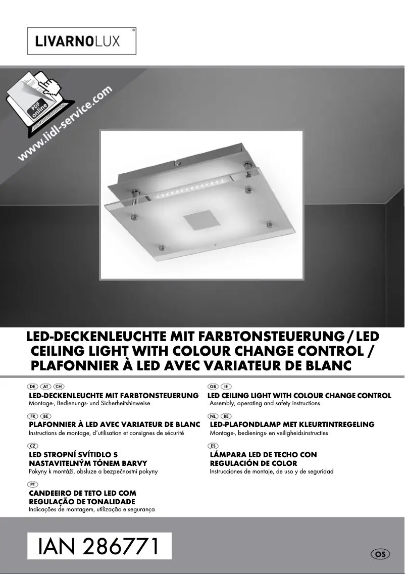 Page n°1 - Manuel utilisateur Livarno Lux IAN 286771