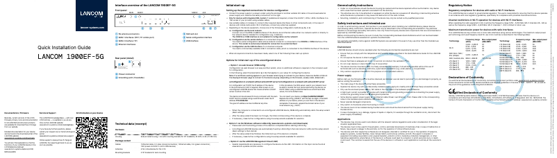 Página 1 del manual Guía de instalación Lancom 1900EF-5G