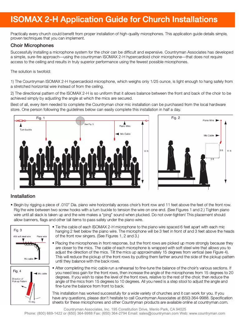 Page 1 de la notice Guide d'installation Countryman Isomax 2