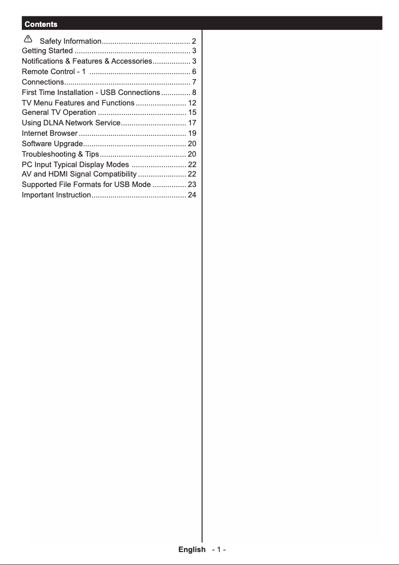 Page n°1 - Manuel utilisateur Walker WPS55SNB