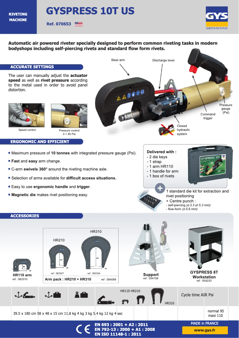 Image de la première page du manuel de l'appareil Gyspress 10T US