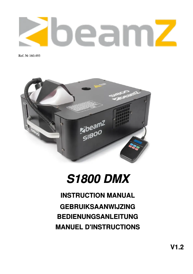 Page 1 de la notice Manuel utilisateur BeamZ S1800 DMX