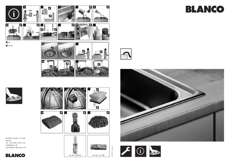 Page n°1 - Manuel utilisateur BLANCO PLUS 8