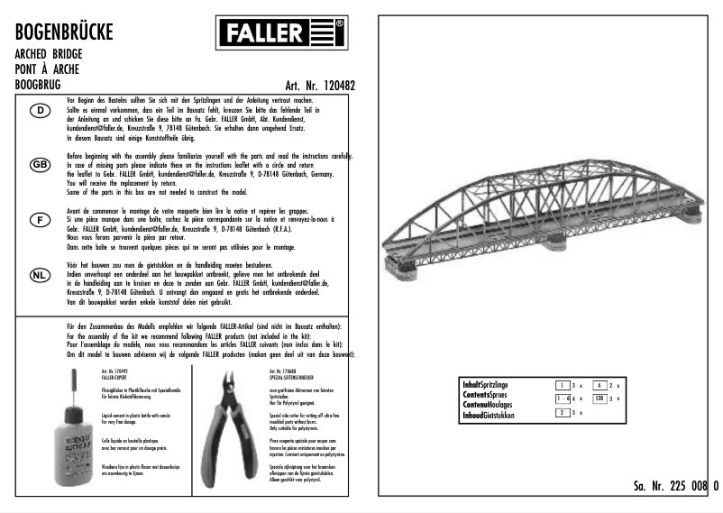 Page n°1 - Manuel utilisateur Faller 120482