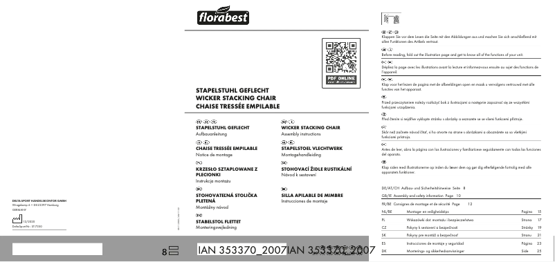 Page 1 de la notice Manuel utilisateur Florabest IAN 353370