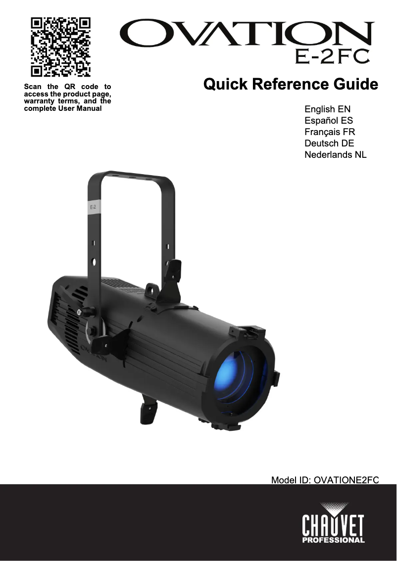 Imagen de la primera página del manual del dispositivo Ovation E-2 FC