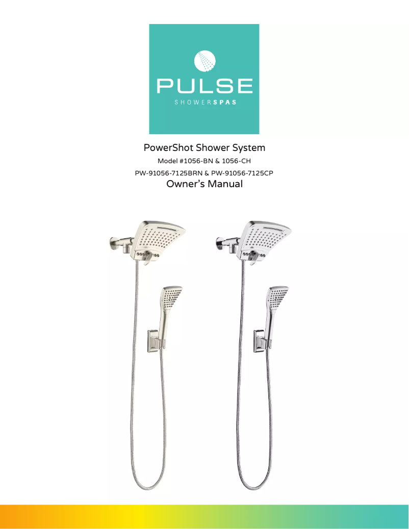 Page n°1 - Manuel utilisateur Pulse ShowerSpas PowerShot 1056-CH