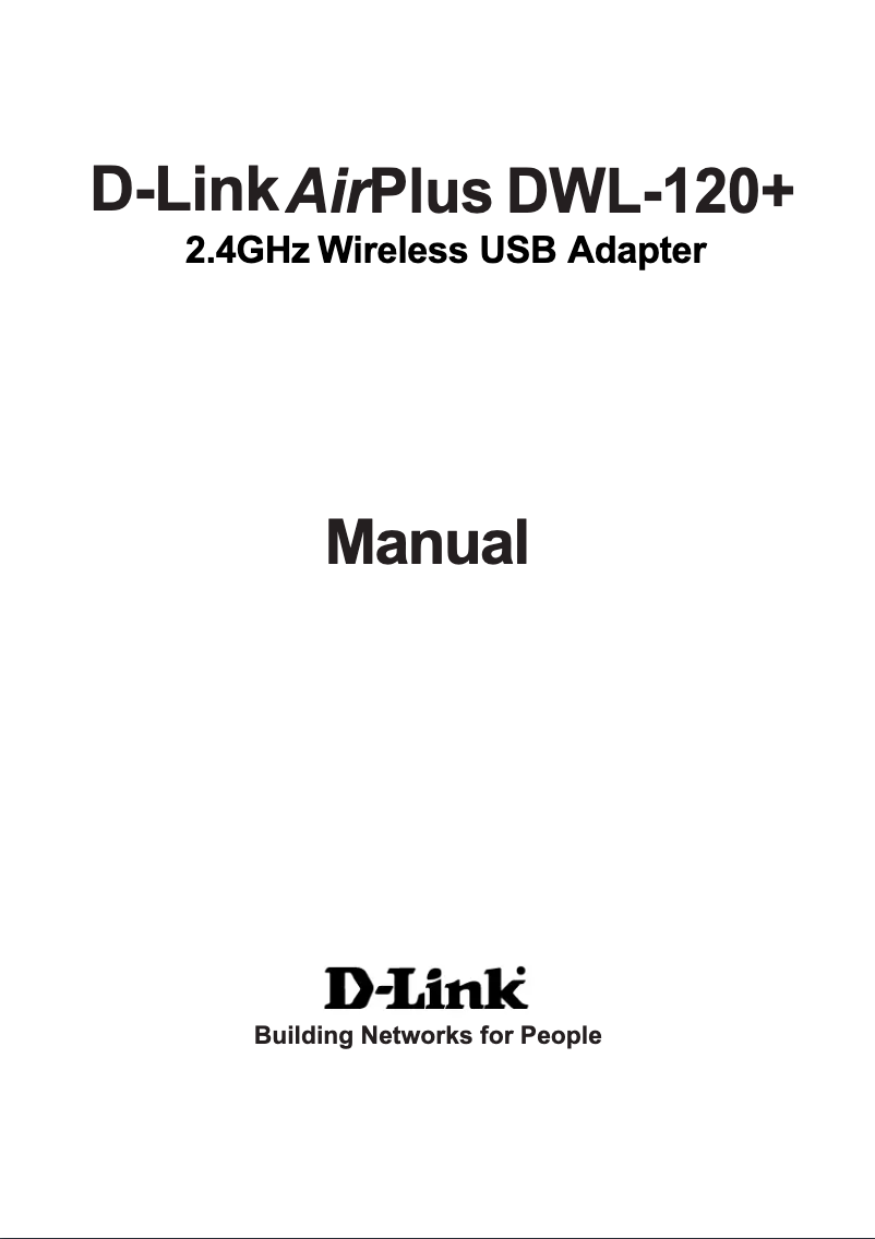 Page n°1 - Manuel utilisateur D-Link DWL-120+