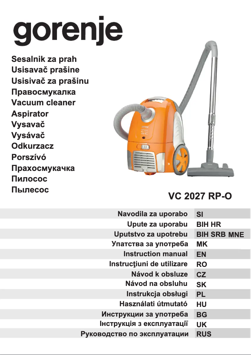 Image de la première page du manuel de l'appareil VC2027RPO