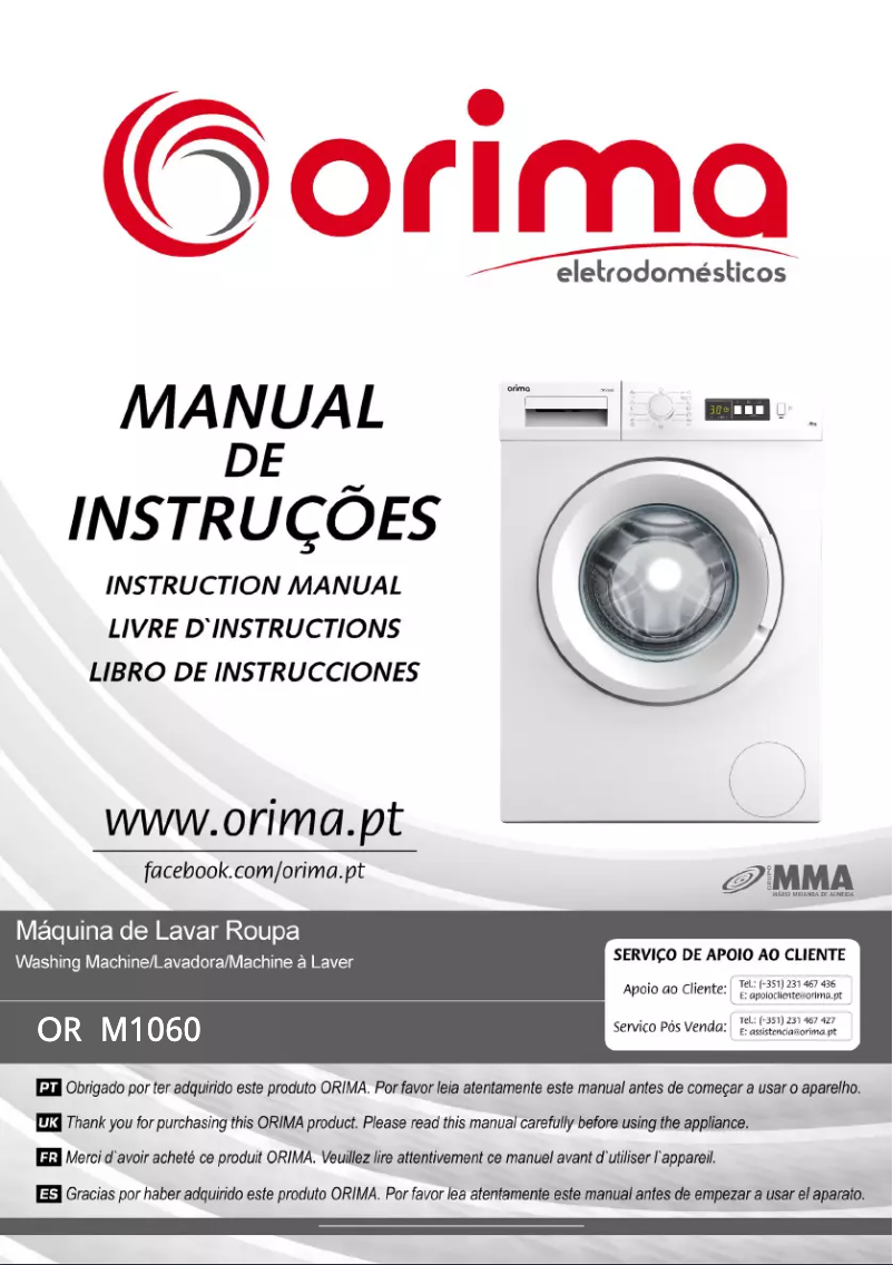 Page n°1 - Manuel utilisateur Orima ORM 1060 W