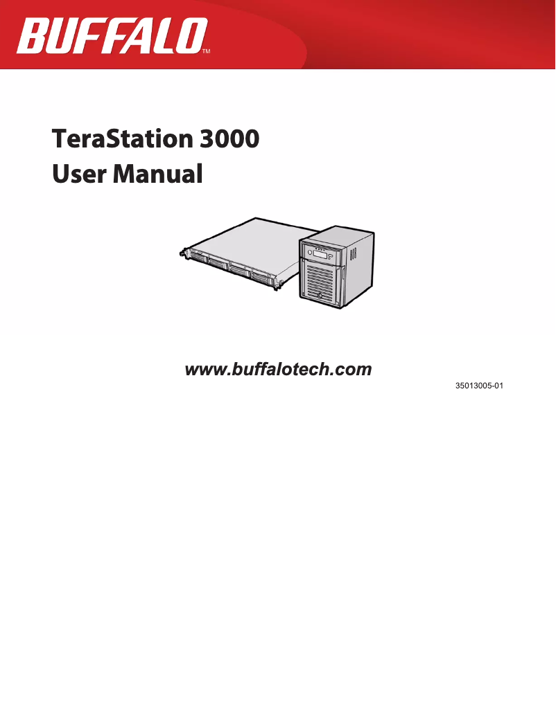 Image de la première page du manuel de l'appareil TeraStation 3400D