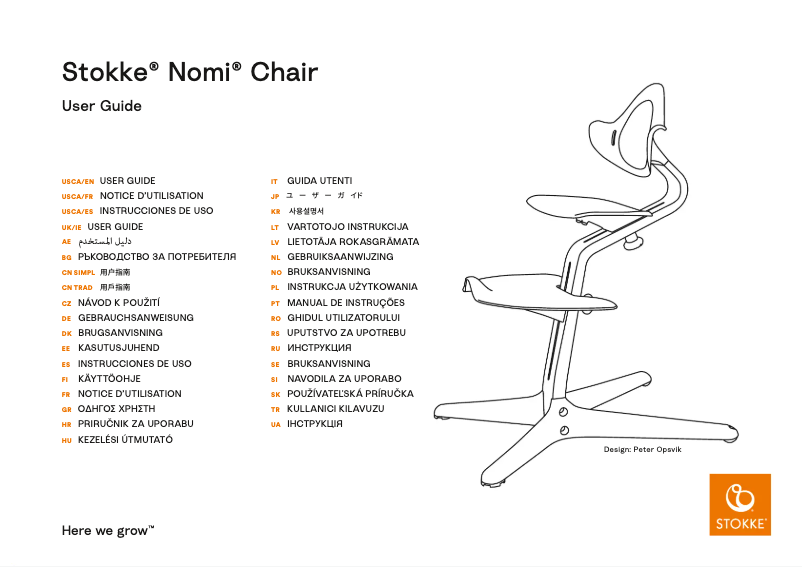 Page 1 de la notice Manuel utilisateur Stokke Nomi Chair