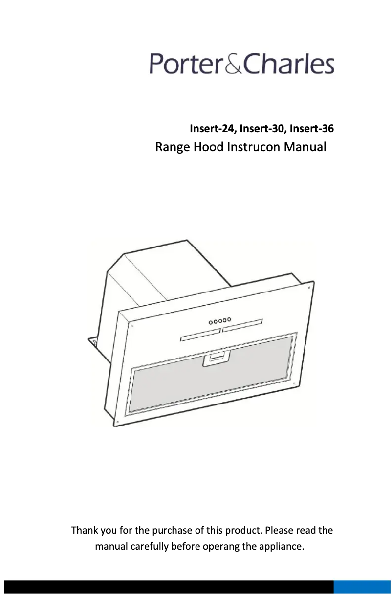 Page 1 de la notice Manuel utilisateur Porter & Charles INSERT-30